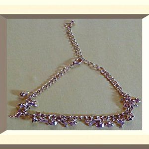 Gold Tone Dolphin With Bells Design Anklet For Teens/Women